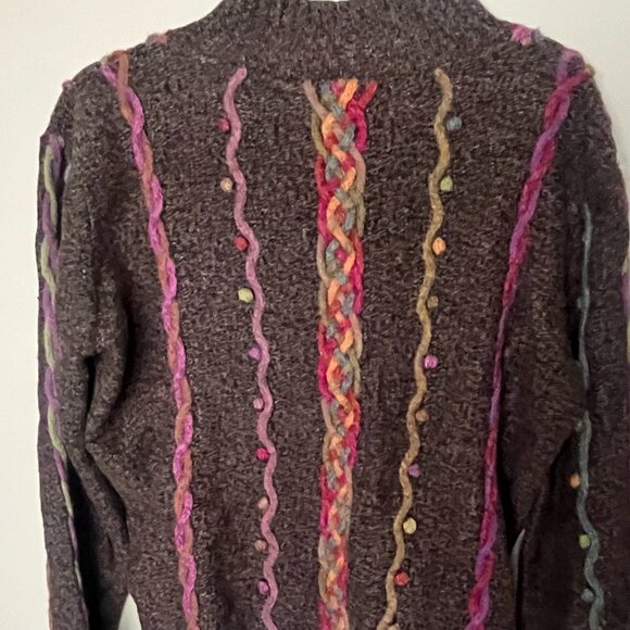 ✨ Talbots Embroidered Lambswool-Blend Knit Cardigan – Size Large ✨ - Picture 7 of 8